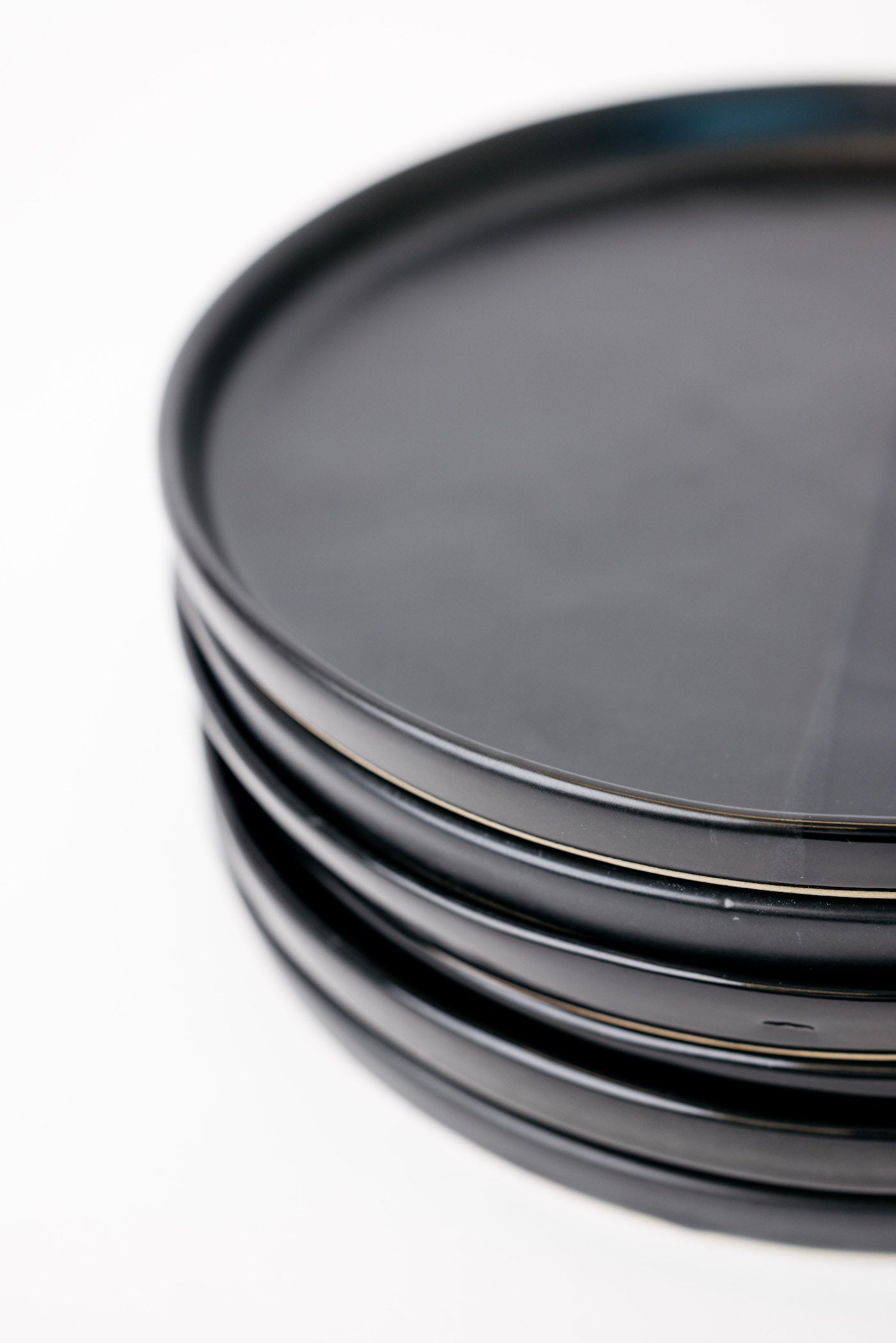 Sable Dinner Plate - Matte Black/Glossy Black - Set of 6