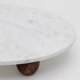Marble Stand with Wood Feet