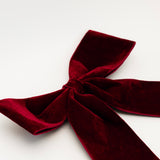 Velvet Bow - Dark Red - 2 Sizes