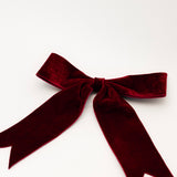 Velvet Bow - Dark Red - 2 Sizes