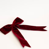 Velvet Bow - Dark Red - 2 Sizes