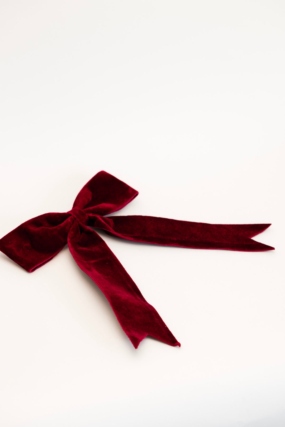 Velvet Bow - Dark Red - 2 Sizes
