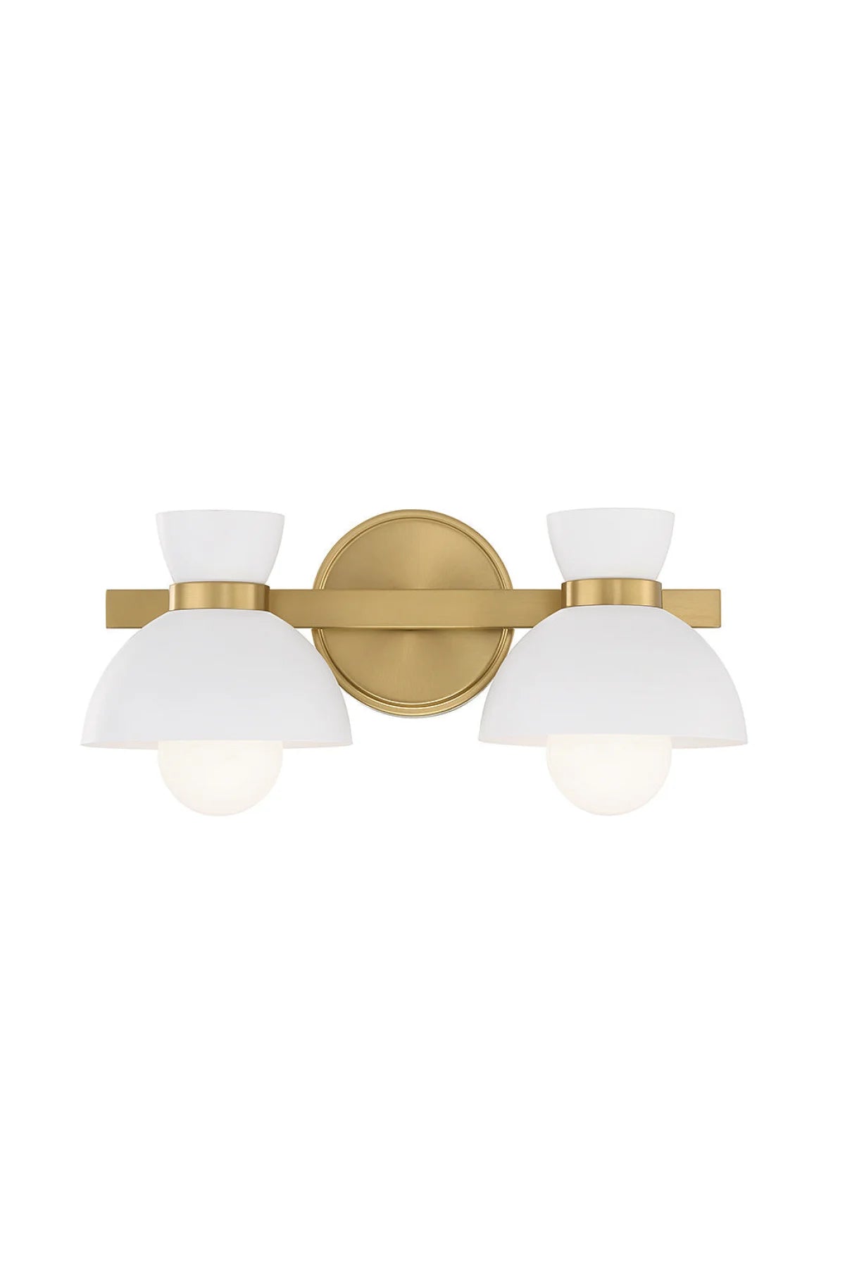 Neptune 2-Light Bathroom Vanity - Natural Brass