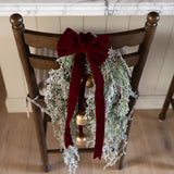 Red Velvet Bow with Cluster of Bells