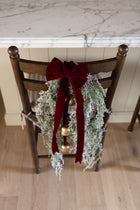 Red Velvet Bow with Cluster of Bells