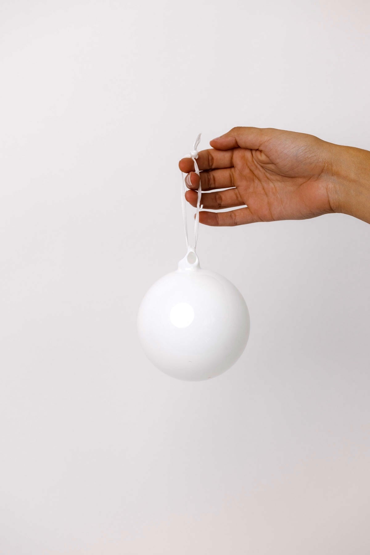 Spirits Bright Ornament - White - 2 Sizes