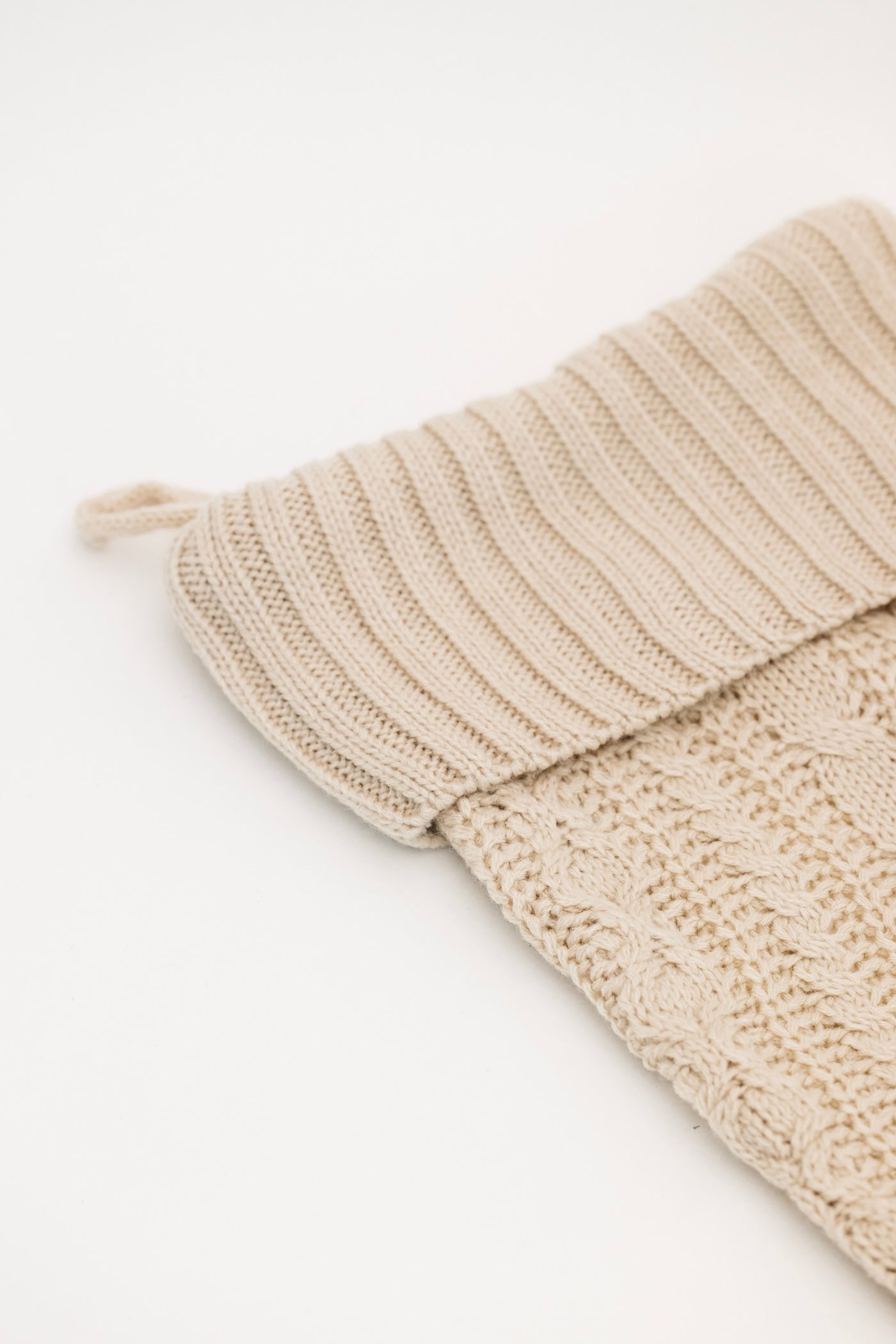 Down The Chimney Knit Stocking - Ivory