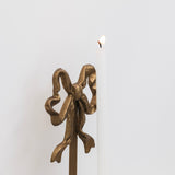 Gold Iron Bow Wall Taper Holder