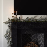 Flocked Pine Garland with Bells - 6'