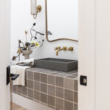 Concord Square Wall Mount Bathroom Faucet with Cross Handles