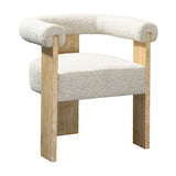 Barrel Boucle Dining Chair - 2 Colors