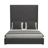 Moyra 87" Upholstered Bed - Performance Charcoal