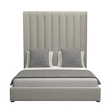 Moyra 87" Vertical Channel Tufted Bed - Performance Grey