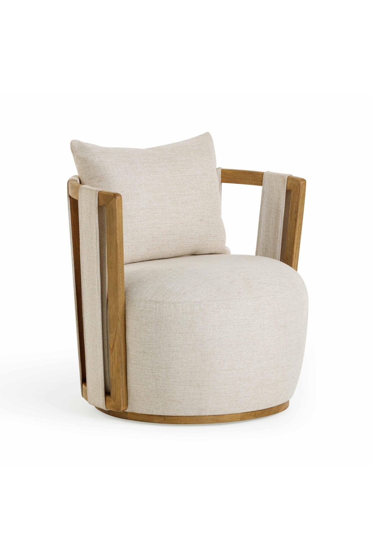 Hartlie Swivel Chair - Cream