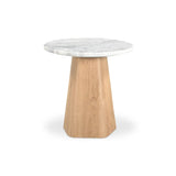 Evelyn Accent Table - Ashen Gray Matrix Marble