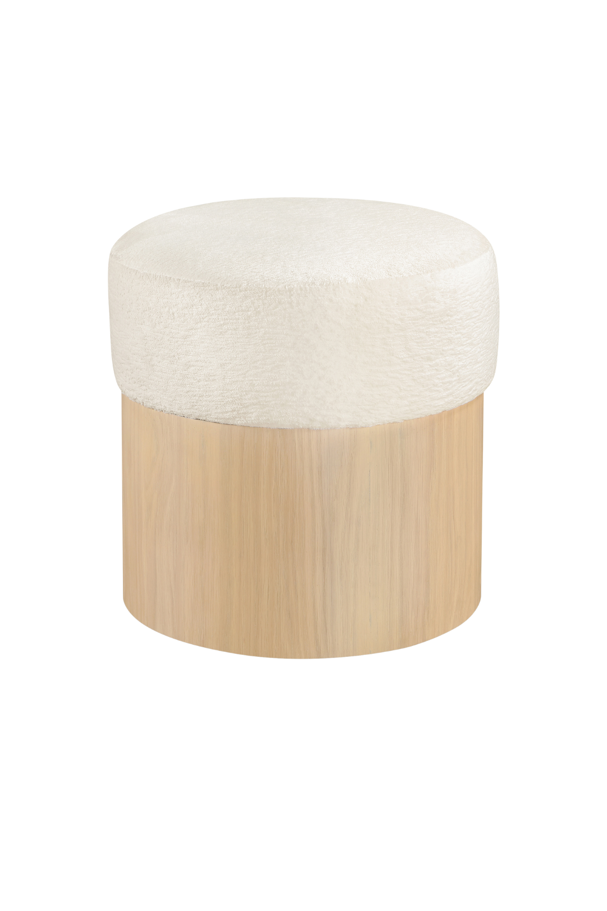 Nimes Velour Fur Ottoman - 3 Colors