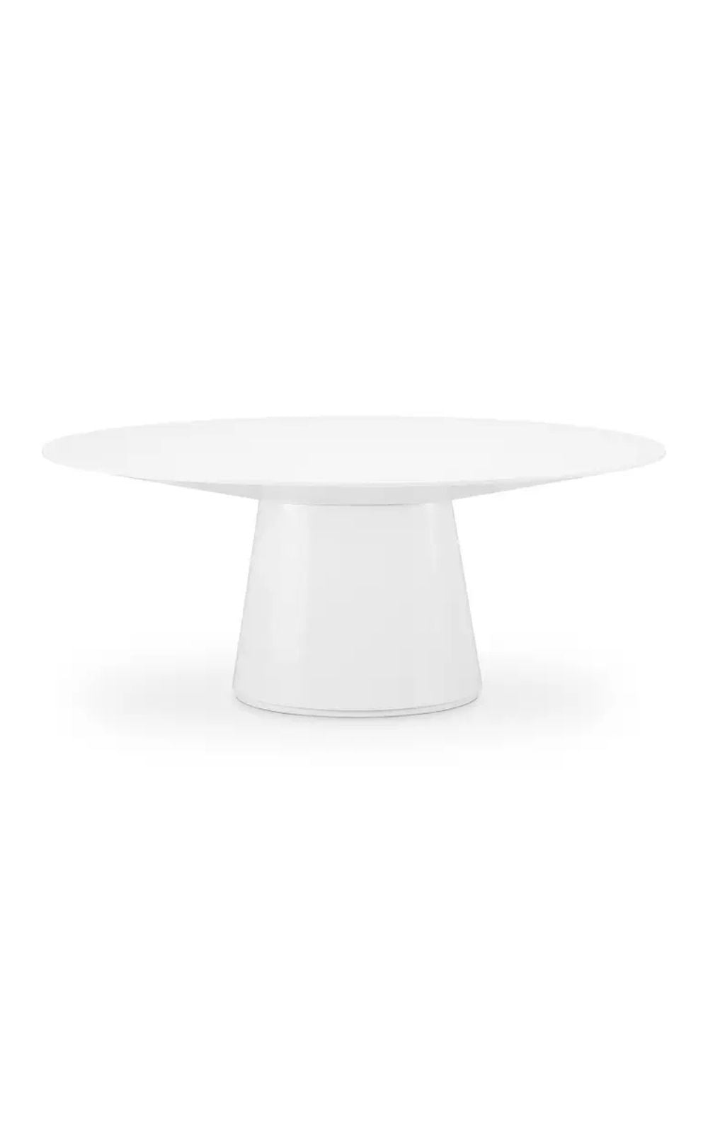 Otago Oval Dining Table - White