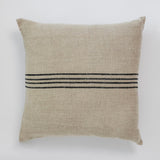 Harden Striped Linen Pillow - Tan - 22"x22"