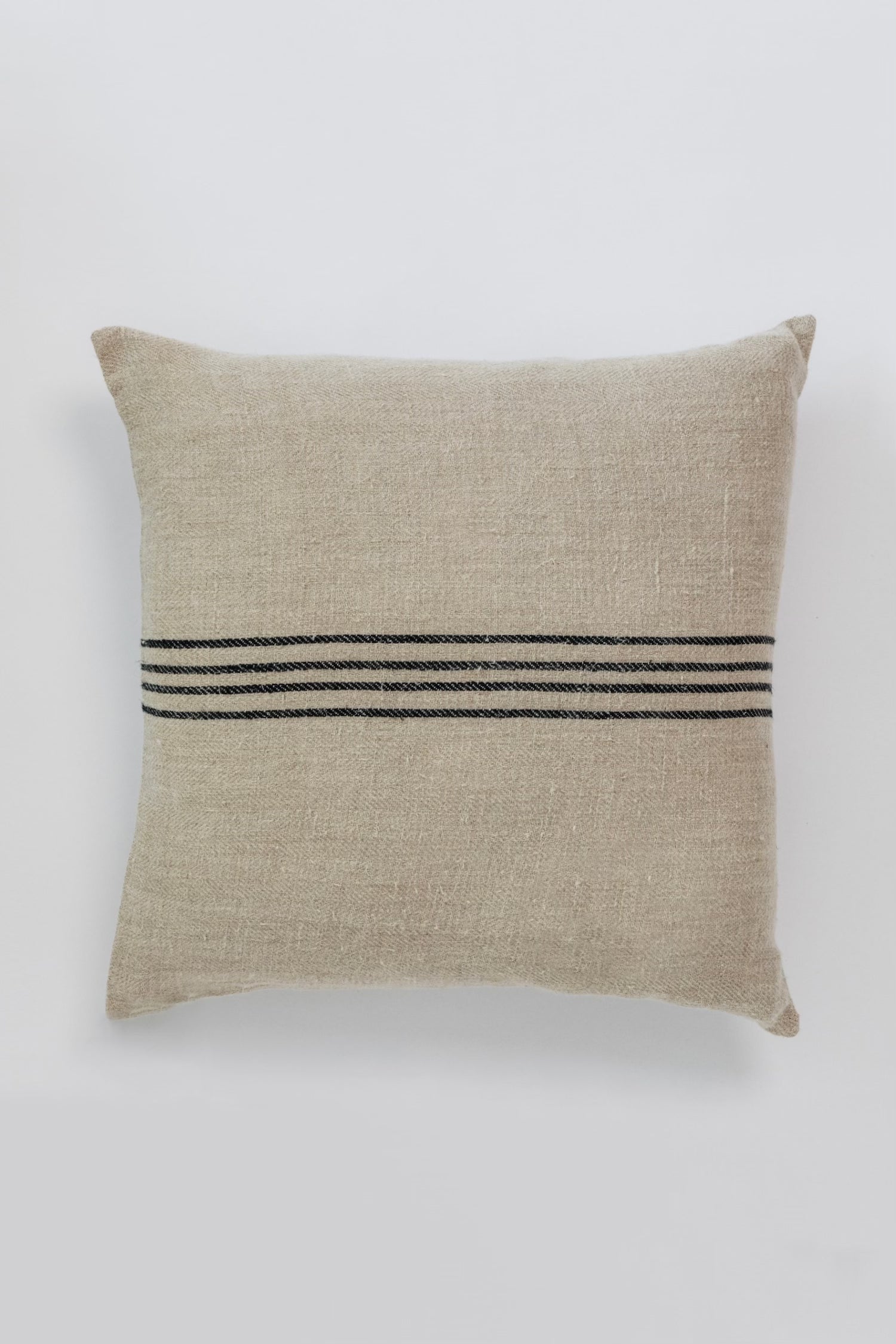 Harden Striped Linen Pillow - Tan
