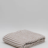 Striped Cotton Bath Sheet - Tan