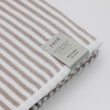 Striped Cotton Bath Sheet - Tan