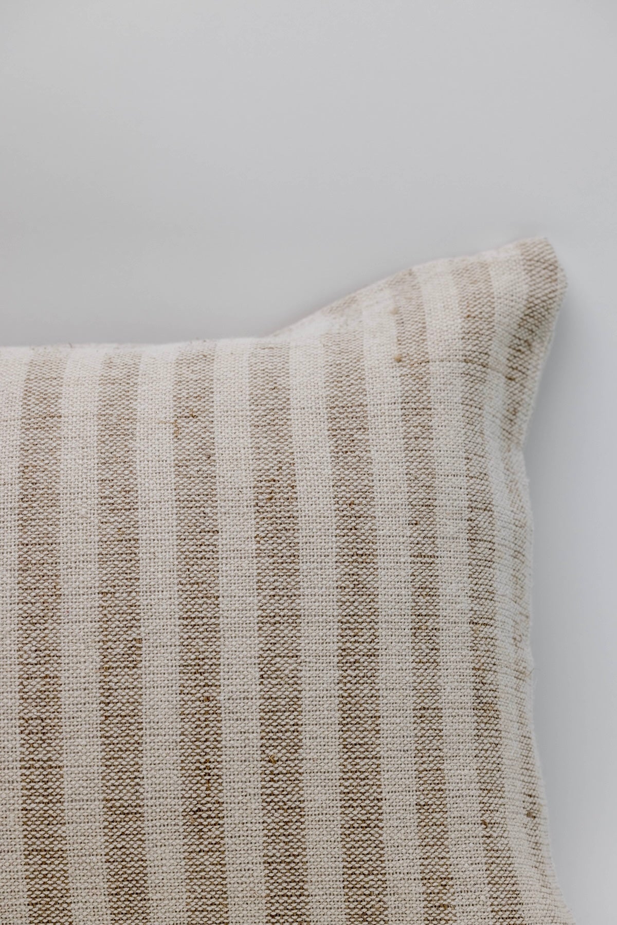 Jace Striped Lumbar Pillow - Cream + Beige - 26