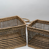Robbie Light Brown Seagrass Basket With Handles - 2 Sizes