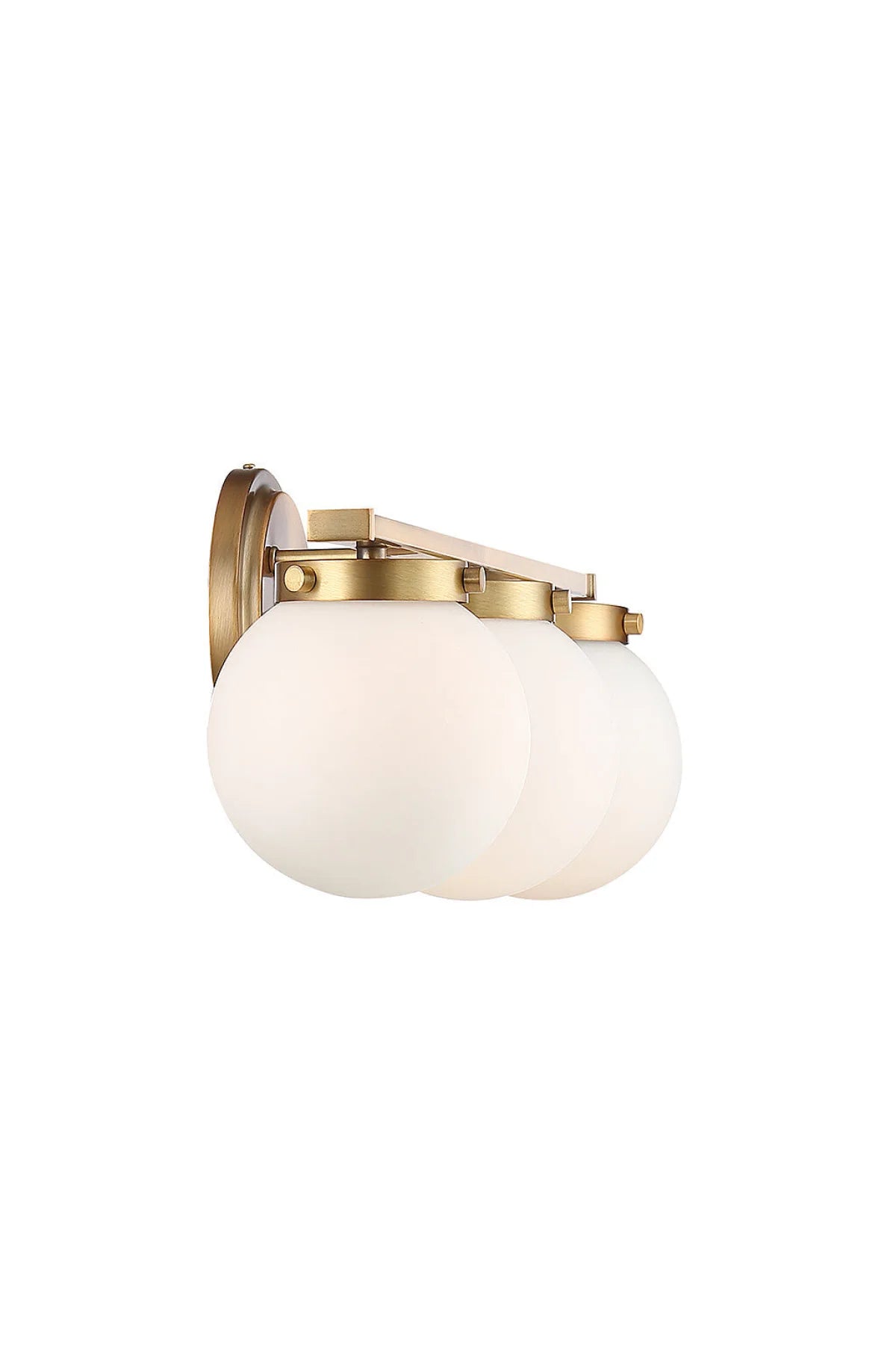 Regency Opaque Bathroom Vanity Light - Natural Brass