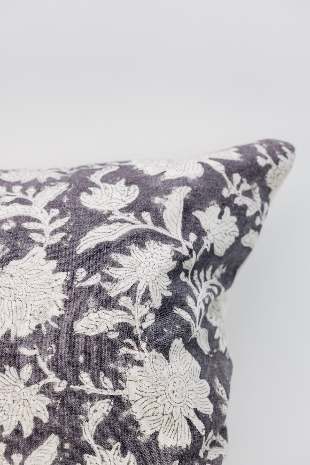 Block Print Floral Pillow - 20