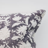 Block Print Floral Pillow - 20"x20"