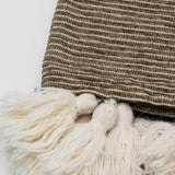 Madison Tassel Throw - Olive