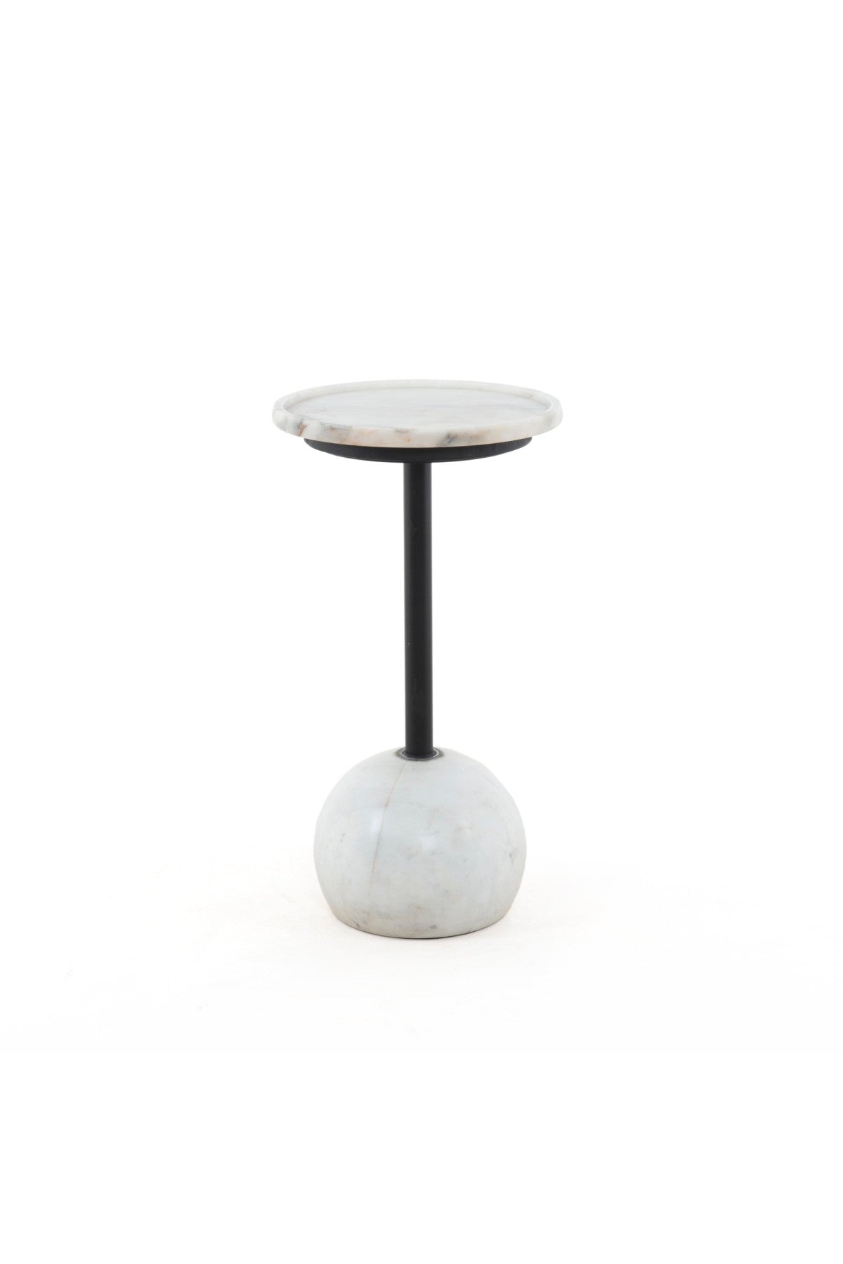 Frenly Accent Table - Polished White Marble