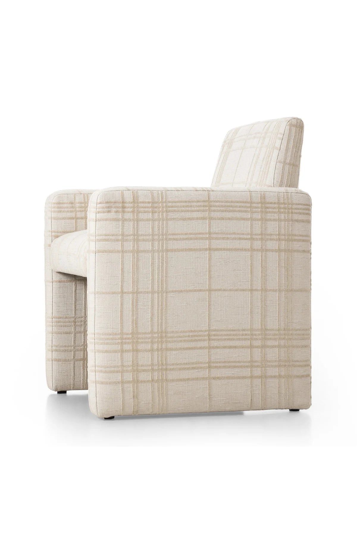 Kima Dining Chair - Ivory Plaid