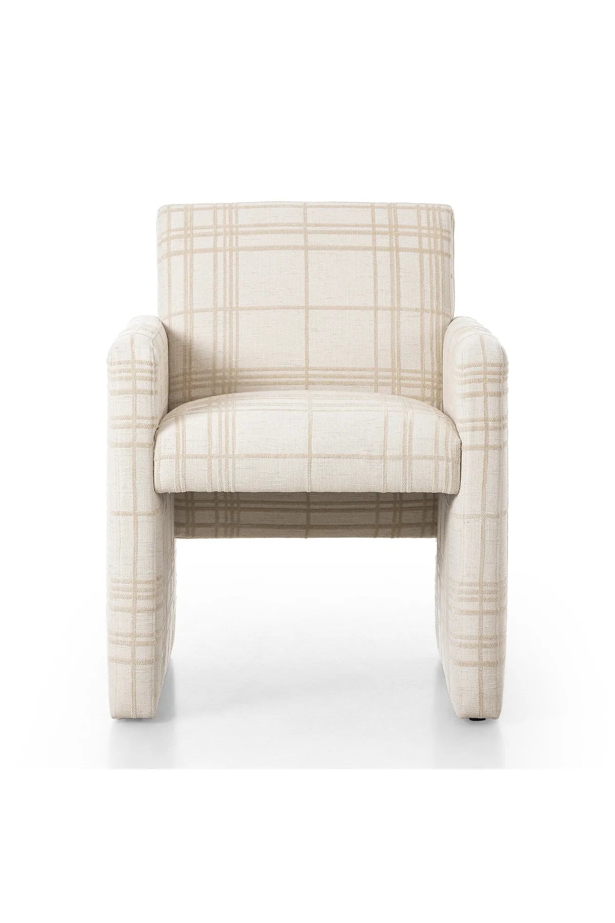 Kima Dining Chair - Ivory Plaid