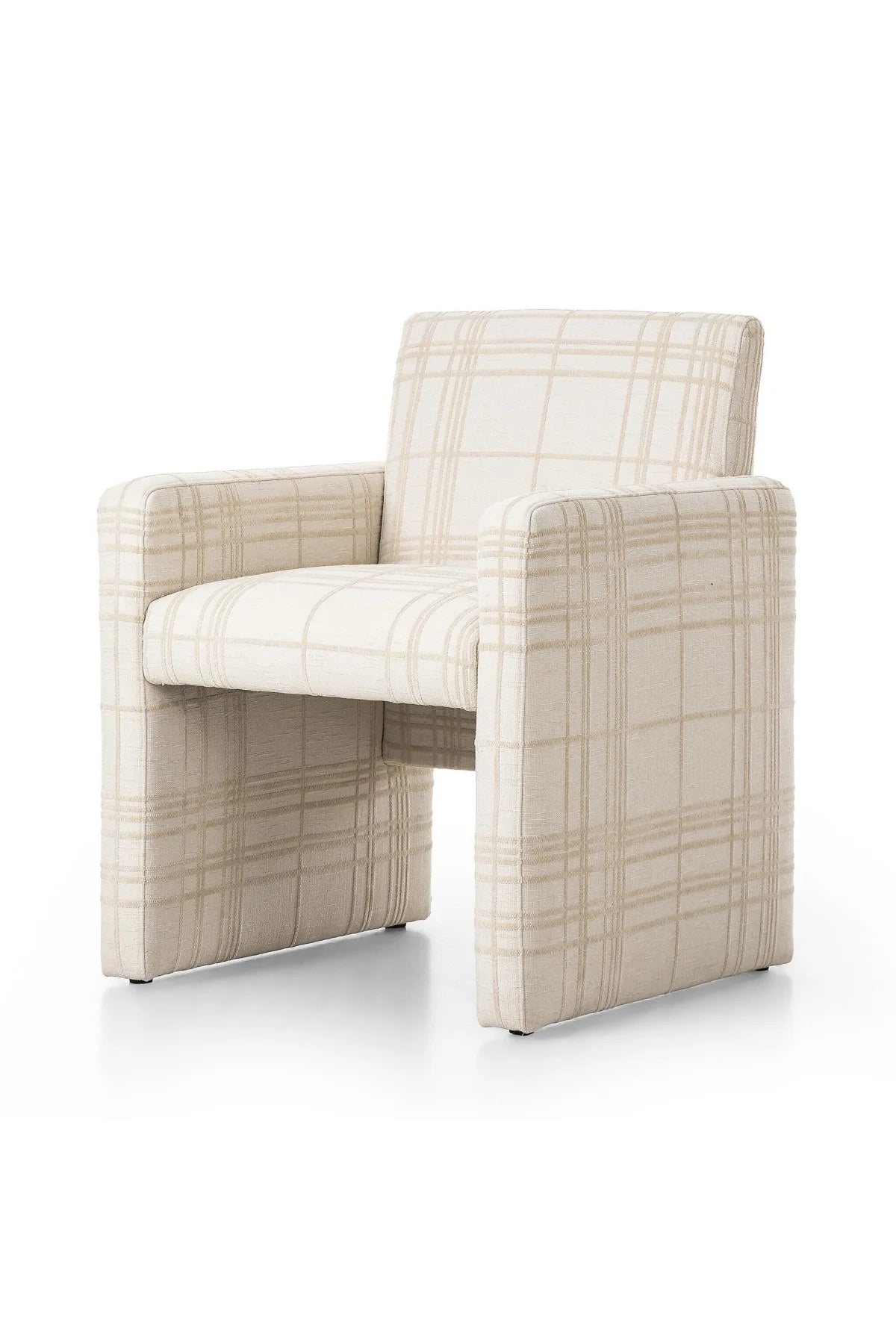 Kima Dining Chair - Ivory Plaid