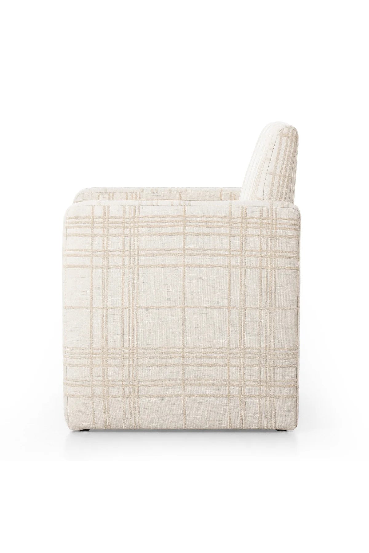 Kima Dining Chair - Ivory Plaid