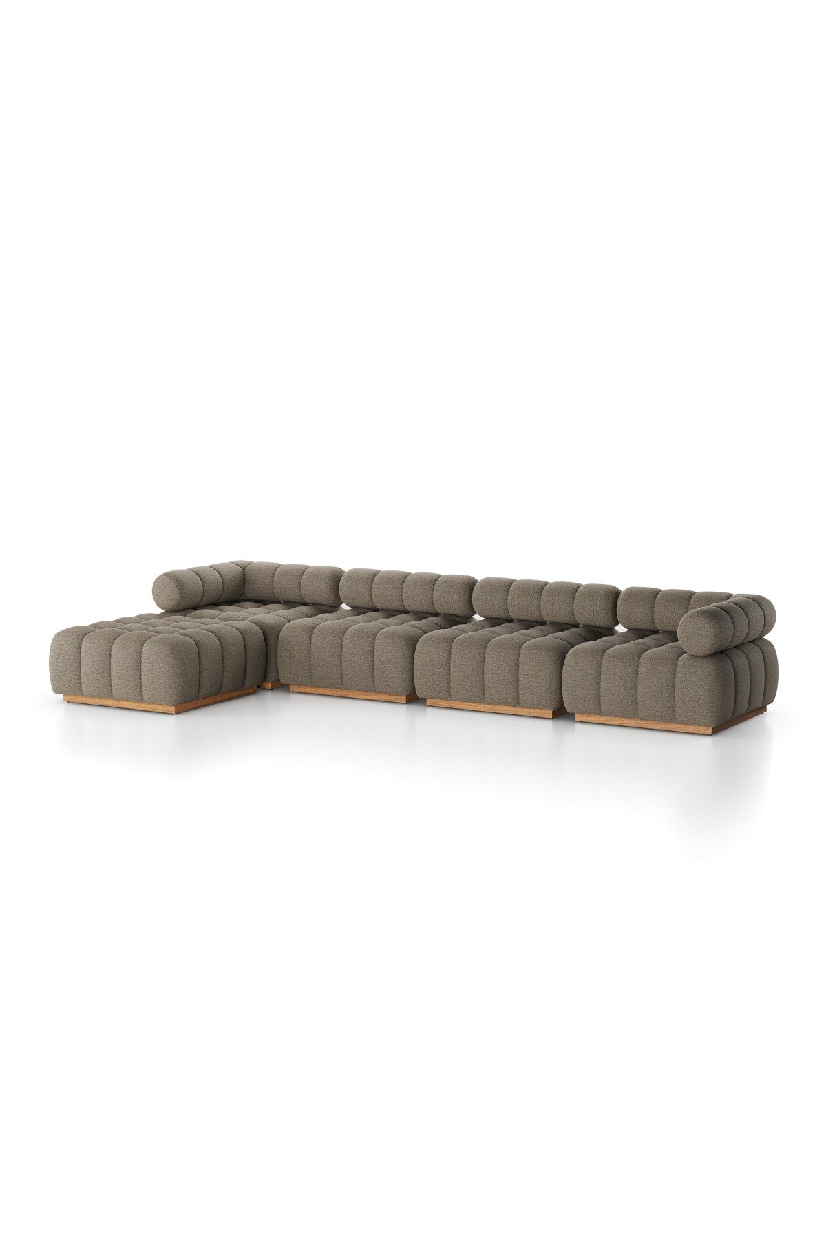 Havana Outdoor 4-Piece Sectional with Ottoman