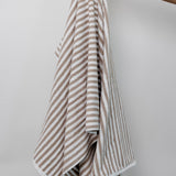 Striped Cotton Bath Sheet - Tan