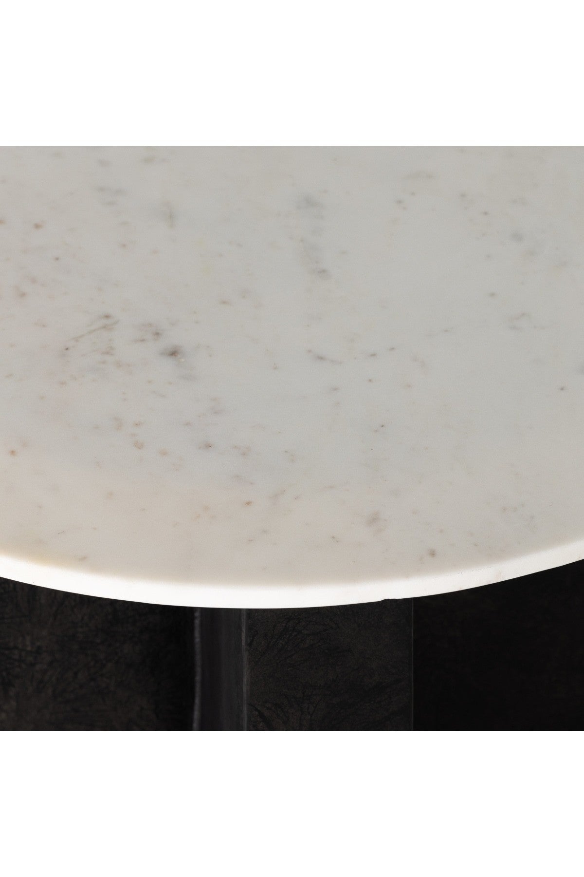 Crosley Round End Table - White Marble