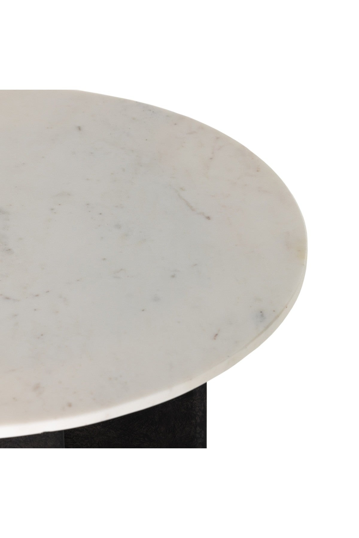Crosley Round End Table - White Marble