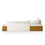 Grant Outdoor 2-Piece Sectional W/ Coffee & End Tables