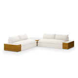 Grant Outdoor 2-Piece Sectional W/ Coffee & End Tables