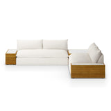 Grant Outdoor 2-Piece Sectional W/ Coffee & End Tables