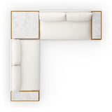 Grant Outdoor 2-Piece Sectional W/ Coffee & End Tables