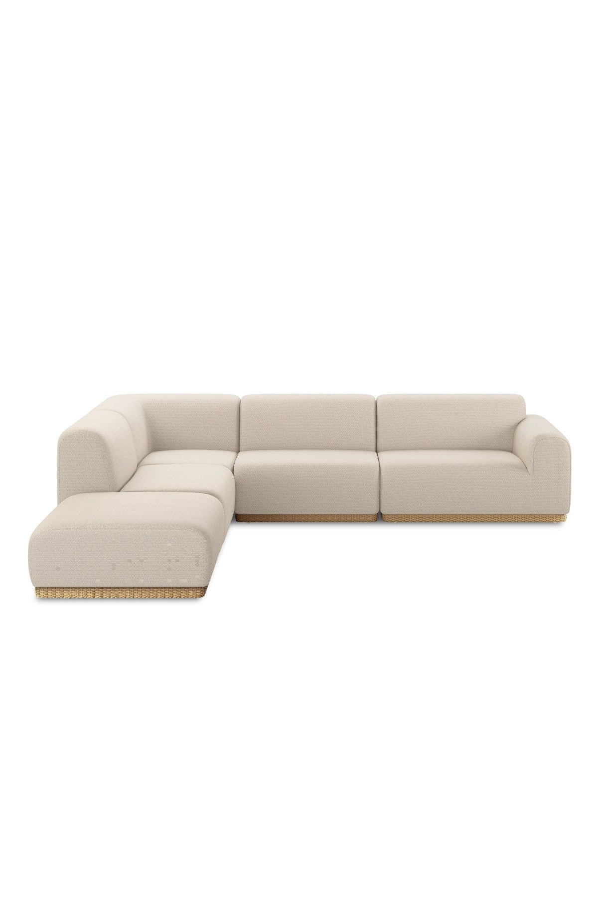Romley Outdoor 4-Piece Sectional with Ottoman - 2 Styles