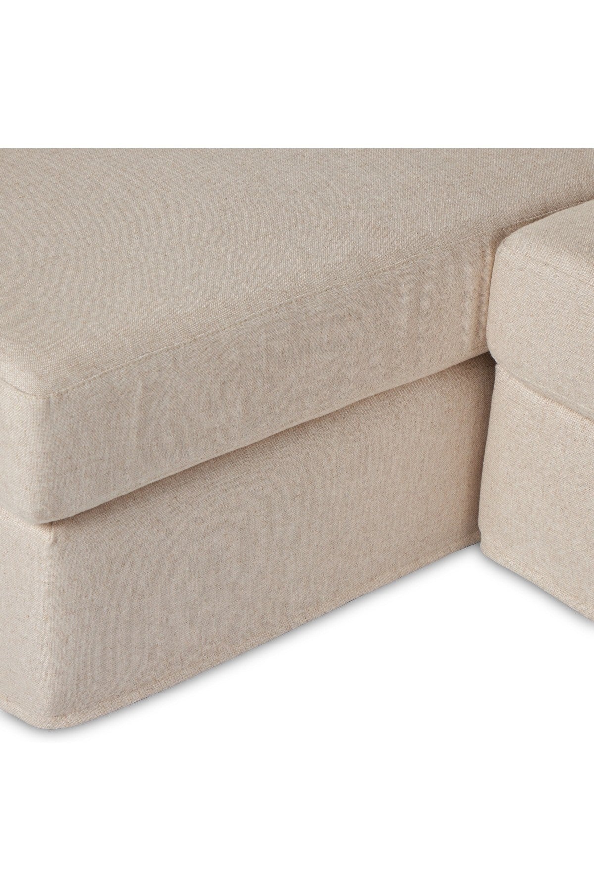 Wescott 2-Piece Slipcover Sectional - Creme - 2 Styles