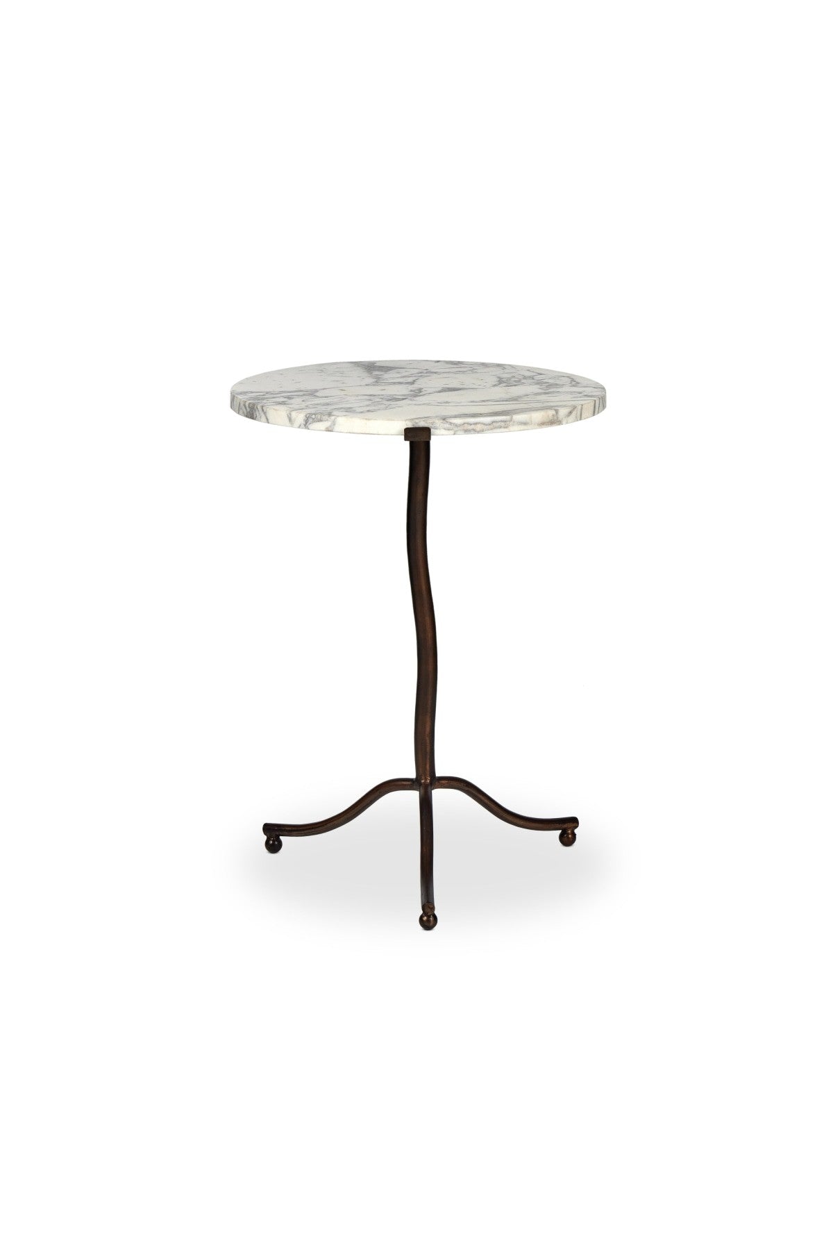 Thatcher Marble End Table - White