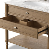 Toulouse Single Vanity - Oak
