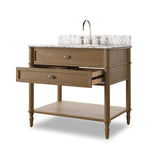 Toulouse Single Vanity - Oak