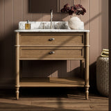 Toulouse Single Vanity - Oak